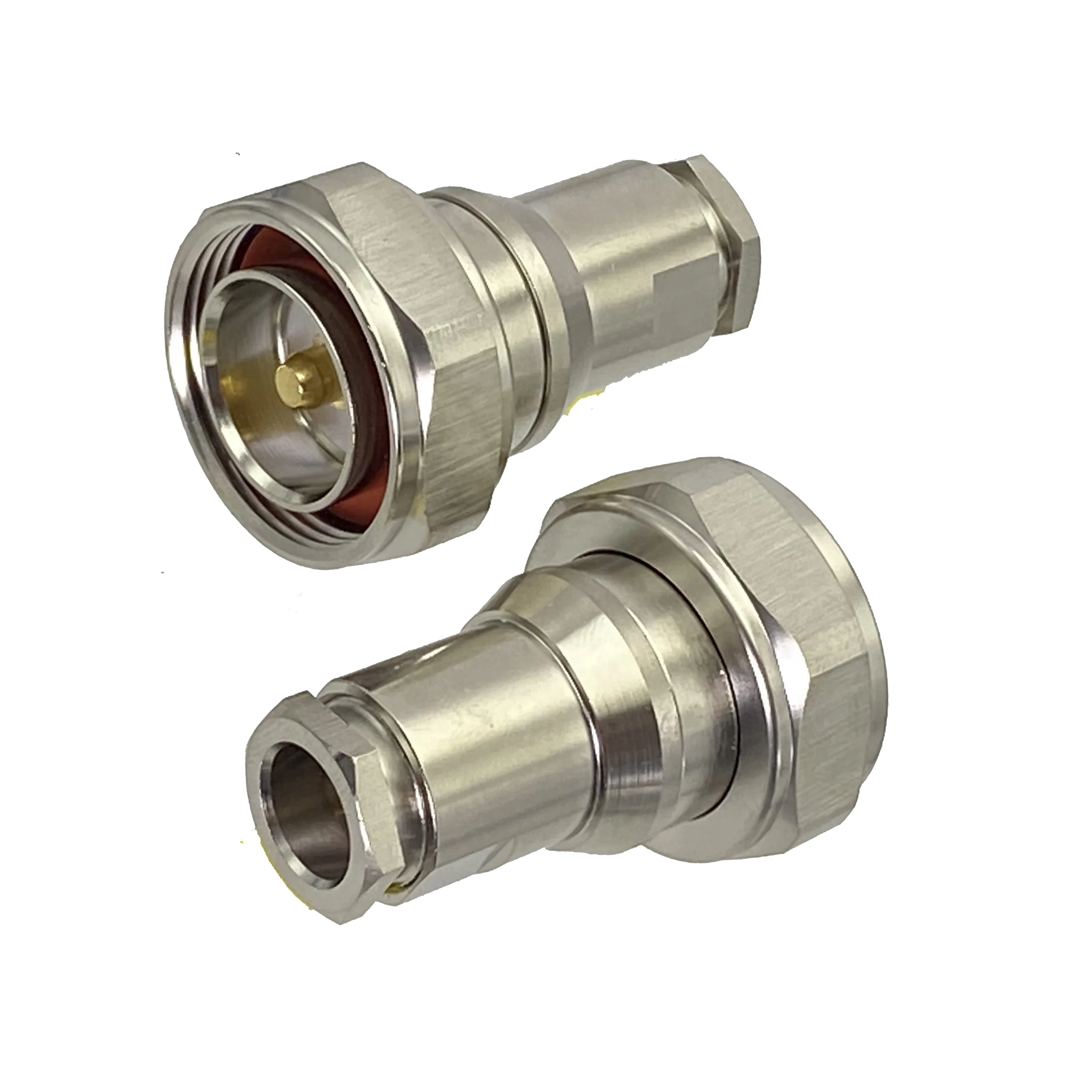 1 stücke 7/16 din l29 stecker stecker klemme rg8 lmr400 rg213 rg214 kabel rf koaxial messing 50ohm gerade neu Image