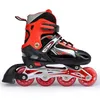 Einstellbare Größe Inline Skates Schuhe Für Kinder Junge Mädchen PU Blinkt 4 Räder Rollschuhe Kinder Rollschuhlaufen Turnschuhe Stiefel