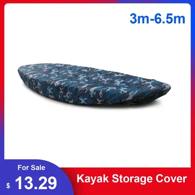 Kayak Storage Cover Universal Sport Waterproof Nylon Solar UV Resistant Dust Storage Cover Boat Canoe Dust Cover Shield