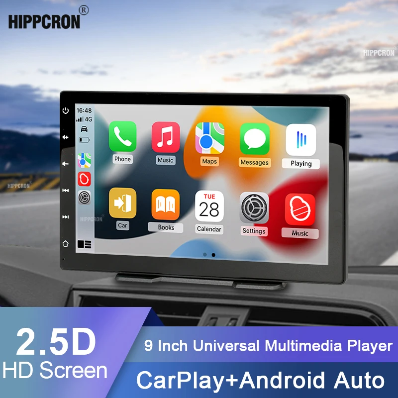 9-Zoll-Autoradio Multimedia-Video-Player CarPlay Android Auto IPS Touchscreen AUX-Eingang Bluetooth MirrorLink Universal Image