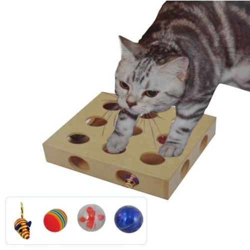 Beschäftigungsspielzeug für Katzen Katzenspielzeug Katzenbrett Spielkasten