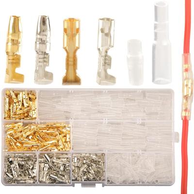 Paryou - 400-teiliges Messing-Rundsteckverbinder-Set, männlicher und weiblicher Image