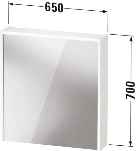 Duravit D-Code Spiegelschrank mit LED Beleuchtung 1 Tür, Türanschlag links DC7105L91911000 Image