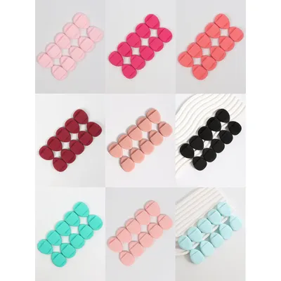 10 Packs of Finger Air Cushion Puffs, Including Air Cushion Powder Puffs, Latex Free Mixed Sponges