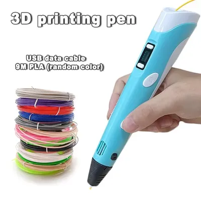 Electronic 3D Printing Pen with 9M PLA Consumables High-Temperature 3D Graffiti Tool Intelligent Toy