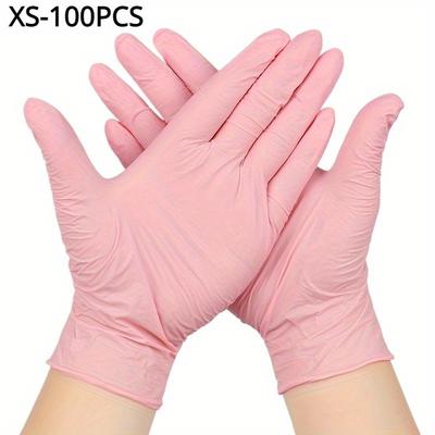 TEMU Disposable Nitrile Gloves 50/100pcs, , Multipurpose For Kitchen Bathroom Cleaning, Dishwashing, Manicure, Pet Care, -free, Powder-free,disposable Apparel