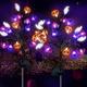1/2 pz. solare 3d zucca pipistrello fantasma ragno halloween luci percorso decorazioni solari halloween luci prato esterno 20 led impermeabile cortile patio percorso tomba decorazione halloween luce