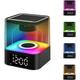 Luce Intelligente LED Smart Altoparlante con Orologio Sveglia Lampada da Notte Multi-Colore Bluetooth Wireless Luce di Risveglio Timer Regalo Perfetto di Natale e Compleanno per Ragazzi e Ragazze