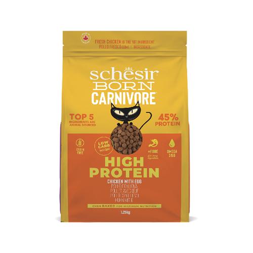 1,25kg Schesir Born Carnivore High Protein Huhn mit Ei Katzenfutter trocken