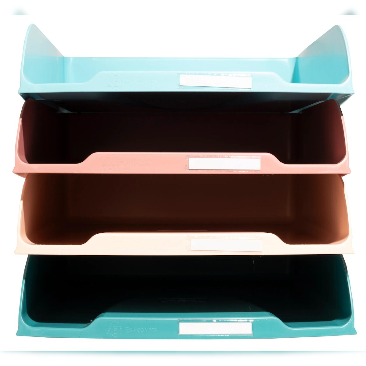 Exacompta 111606SETD Set mit 4 Briefablagen Combo Styli, Skandi - Farben sortiert Image