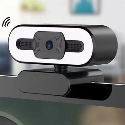 Webcam 4K Full HD with Ring Fill Light Laptop PC Computer Live Broadcast Video Web Cam with Microphone Rotating Cameras Streaming Webcam