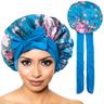 Bonnet with Tie Band Satin Bonnet Silk Bonnet for Sleeping Women Bonnets for Black Women Silk Hair Bonnet for Sleeping Bonnet for Curly Hair Braids Sleep Cap