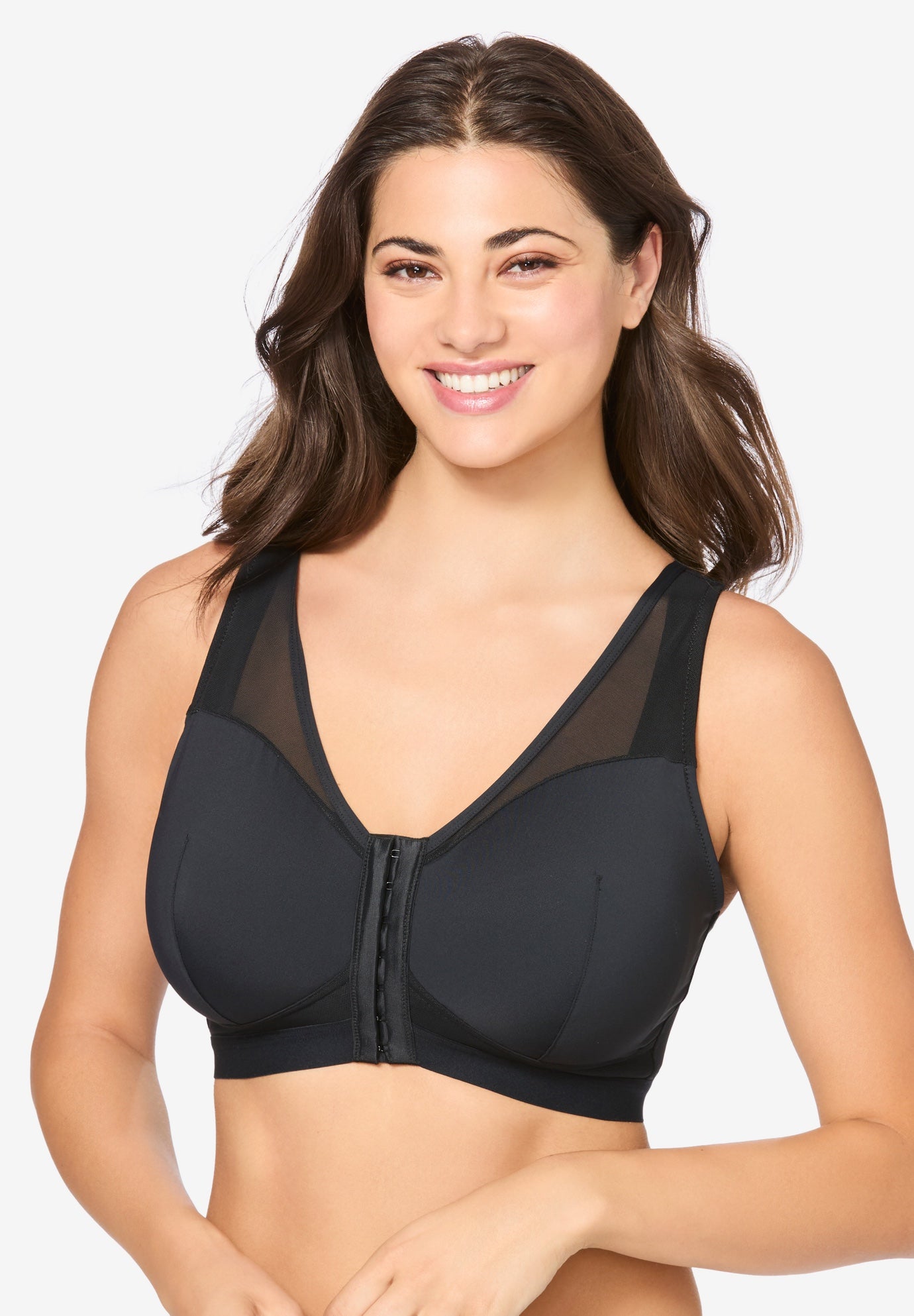 Plus Size Women's The Harper Bra by Leading Lady in Black (Size 56 C/D/DD)