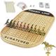 Dreamplay Gifts Horse Race Board Game Racing Game Thickened Solid Wood with 11 Luxurious Durable Classic Metal Horses with 4 Dice and 2 Boxes of Cards Horse Racing Game Wooden(log)