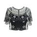 Women s Fashion Vintage Mesh Sequin Cape Cardigan Short Dress Party Cape Dress Vest for Women Elegant Wool Scarf Thick Scarf Blanket Women S Scarf Shawl Women s Capes And Cloaks Leg Gaiters for Women