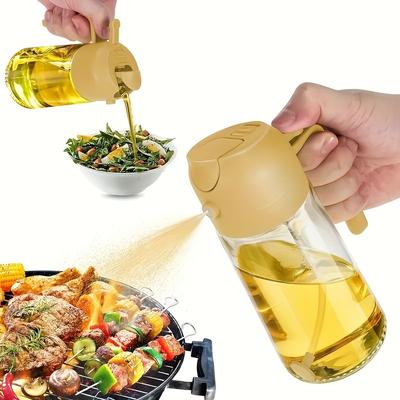 TEMU 1pc 16oz Oil Dispenser For - 2 In 1 Oil Dispenser And Oil -470ml Oil - Oil For Cooking, , Salad, .