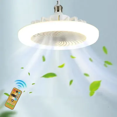 E27 Lamp Holder Universal Fan Light Bedroom Light Quiet Electric Fan Chandelier Control Led Study Dining Room Light