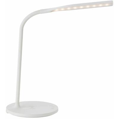 Lampe, Joni led Tischleuchte mit Induktionsladeschale weiß, 1x led integriert, 4.5W led integriert,