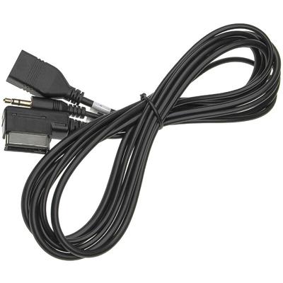 Aux usb Audio Y-Adapter Kabel kfz Radio kompatibel mit Skoda Yeti Auto, Autoradio - Vhbw