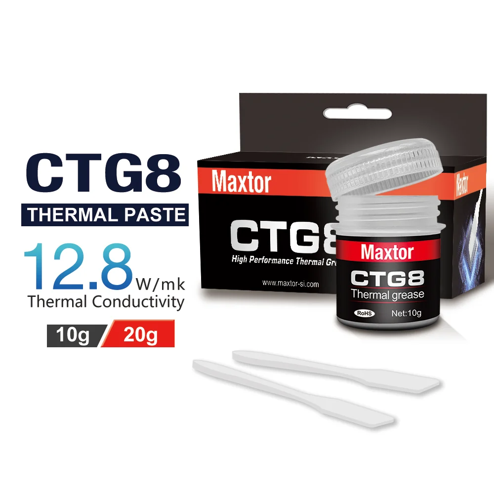 Graisse thermique haute Performance, processeur mk CTG8 12.8g 5G, pâte thermique pour processeur Intel GPU, dissipateur thermique, 200 W