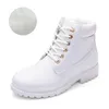 2024 Winter Schuhe Frauen Schnee Stiefel Dicke Sohle Mode Damen Stiefeletten Marke Nicht-slip Plus Größe 41 Schwarz rosa Weiß D158