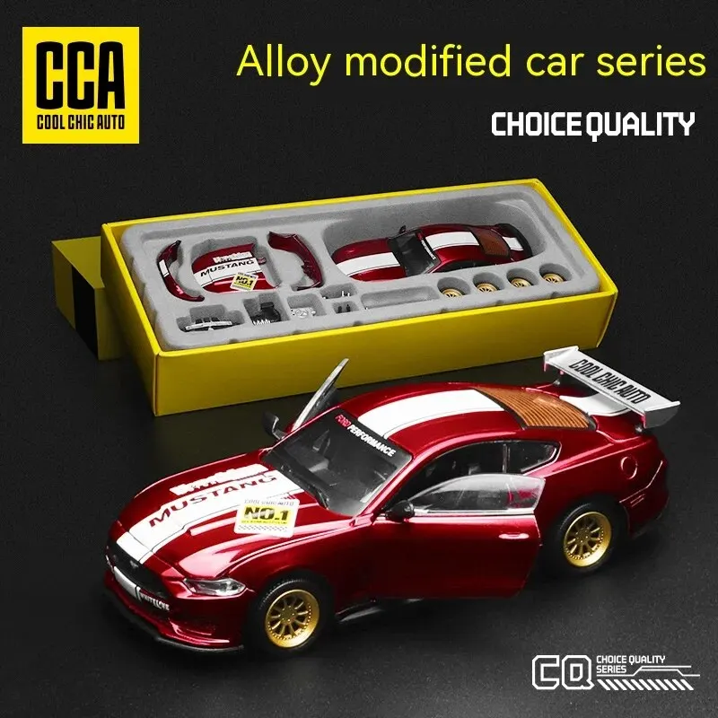 CCA DIY anpassbarer Ford Mustang-Legierungsautomodellbausatz im Maßstab 1:43 – einzigartiges Rennwagen-Sammlerstück für Bastler und Enthusiasten Image