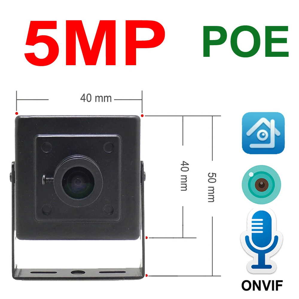 JIENUO 5MP POE Mini Kamera Ip Audio H.265 CCTV Sicherheit Video Überwachung Kleine P2P Onvif 4MP HD Netzwerk Hause Cam ICSee XMEye Image