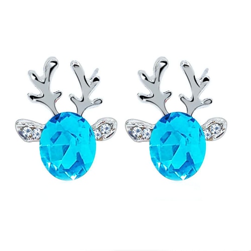 Rentier FrauClaus Schmuck Damen Weihnachten Buckhorn Weihnachten Neujahr Heiligabend Ohrringe Image