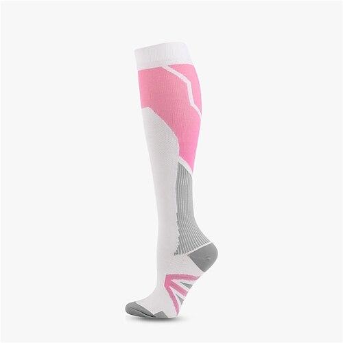 Herren Socken Kompressionssocken Fahrradsocken Sportsocken Campen und Wandern Übung im Freien Radsport / Fahhrad Fahhrad / Radsport Rutschfest warm halten Antirutsch 1 Paar Winter Patchwork Nylon