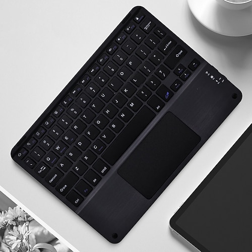 Kabellose BT 3.0-Tastatur, 59 Tasten, ultradünne Mini-BT-Tastatur mit Touchpad, unterstützt Android-Windows-iOS-System für Laptop, Telefon, Tablet Image