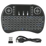 Mini RGB Seven Colors Backlight Flymouse 2.4G Small Wireless Keyboard with Touchpad