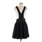 Hot Topic Casual Dress - DropWaist V-Neck Sleeveless: Black Solid Dresses - Women