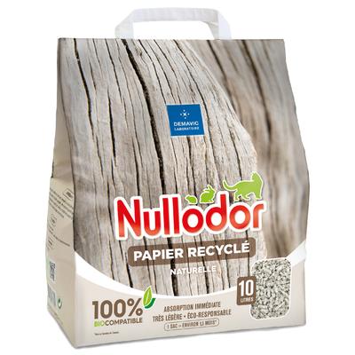 2x10l Nullodor Paper Recyclé Cat Litter