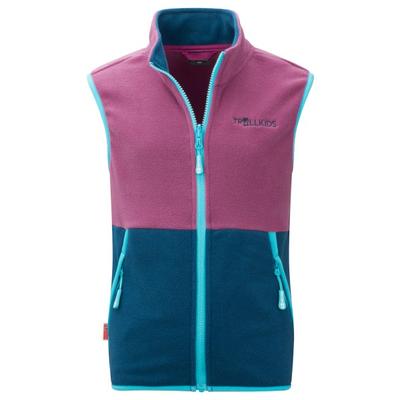 Trollkids - Kid's Kjerag Vest - Fleeceweste Gr 128 blau/lila Image