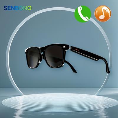 TEMU Senbono Smart Glasses Music Headset Wireless Headphone Driving Glasses Outdoor Sport Calling Music With Hd Smart Glasses Earphone Stereo Dual Speaker Glasses Headphone, Gift For Men Women