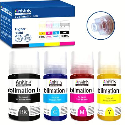 TEMU Sublimation Ink 502 522 For Epson Et-2800 Et-2803 Et-2850 Et-2720 Et-2760 Et-4800 Et-15000 Et-2400 Et-3760 Et-4760 Heat Press Transfer On Mugs T-shirts Anti-uv Icc-free