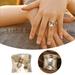 Simplistic Rings Rings for Women Size 9 Middle Finger Rings for Women Rings under 10 plus Size Rings for Women Size 11 12 Women s Ring Girl Thick Silver Plated Thumb Ring Gem Ring Bohemian