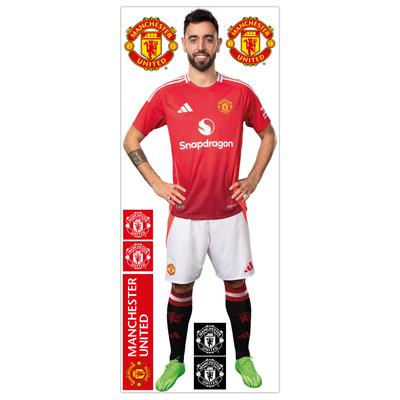 Manchester United Bruno Fernandes 24-25 Spieler-Wandaufkleber – 120 cm hoch Image