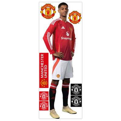 Manchester United Marcus Rashford 24-25 Spieler-Wandaufkleber – 120 cm Höhe Image