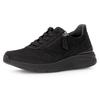Keilsneaker GABOR ROLLINGSOFT, Damen, Gr. 38, schwarz, Nubukleder, unifarben, casual, Schuhe Sneaker, Freizeitschuh, Halbschuh, Schnürschuh, Logoschriftzug an der Ferse