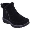 Winterboots SKECHERS "EASY GOING-COOL ZIP", Damen, Gr. 38, schwarz, Leder, Textil, unifarben, casual, Schuhe, Winterschuh, Reißverschlussstiefel mit 3M Scotchgard-Imprägnierung