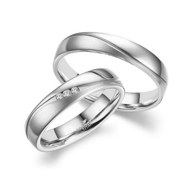 Verlobungsring MARRYA "Titan Ringe Trauringe Eheringe Partnerringe" Gr. 62, silber (damen ring, silber), Fingerringe, Da