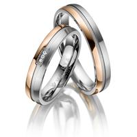 Trauring MARRYA Titan Ringe Trauringe Eheringe Partnerringe Gr. 48, gold (damen ring, gold, silber), Fingerringe, Damen, 48, Titan