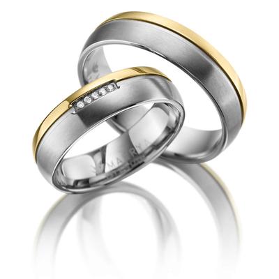 Trauring MARRYA "Titan Ringe Trauringe Eheringe Partnerringe" Gr. 68, gold (damen ring, gold, silber), Fingerringe, Dame