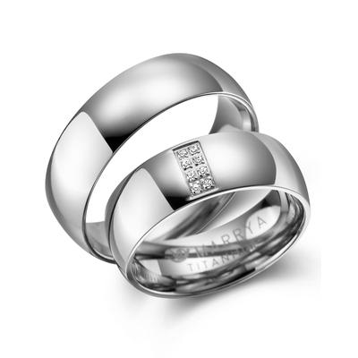 Verlobungsring MARRYA "Titan Ringe Trauringe Eheringe Partnerringe" Gr. 52, silber (damen ring, silber), Fingerringe, Da