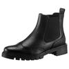 Chelseaboots ARA "TULSA", Damen, Gr. 7 (40,5), schwarz, Glattleder, Elastischer Einsatz, Lyralochung, modisch, Schuhe, Stiefelette, Schlupfboots mit Lyralochung, G-Weite (weit)
