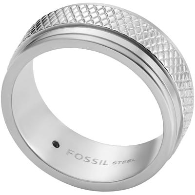 Fingerring FOSSIL "Schmuck Geschenk Edelstahl Ring Knox, JF04768040" Gr. 19, silber (edelstahlfarben), Fingerringe, Dame