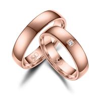 Trauring MARRYA Titan Ringe Trauringe Eheringe Partnerringe Gr. 62, rosa (herren ring, rosé), Fingerringe, Damen, 62, Titan