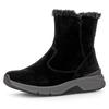 Winterboots GABOR ROLLINGSOFT, Damen, Gr. 38,5, schwarz, Veloursleder, sportlich, Schuhe, Keilabsatz, Stiefelette mit der typischen rollingsoft-Laufsohle