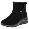 Winterstiefelette REMONTE, Damen, Gr. 40, schwarz, Veloursleder, Textil, casual, Schuhe, Keilabsatz, Stiefelette, Winterboots, wasserabweisende TEX-Membran